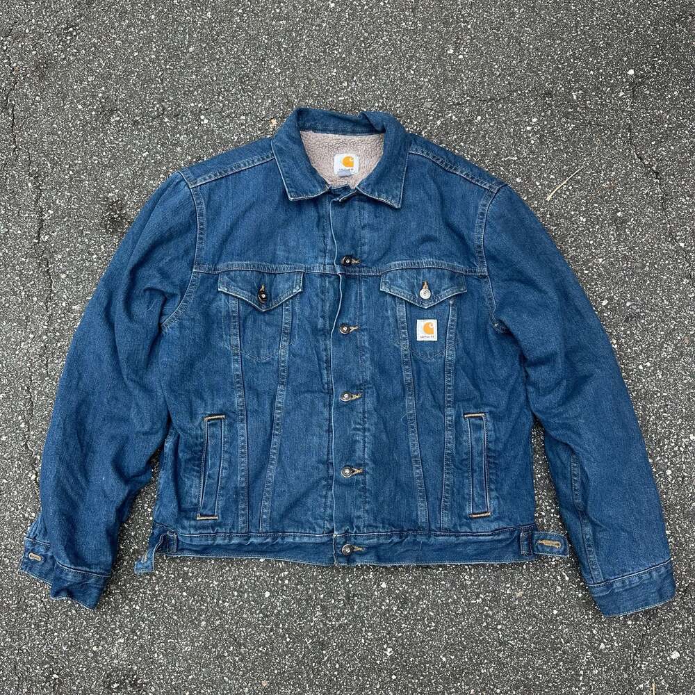 Carhartt J292 Sherpa-Lined Denim Trucker Jacket